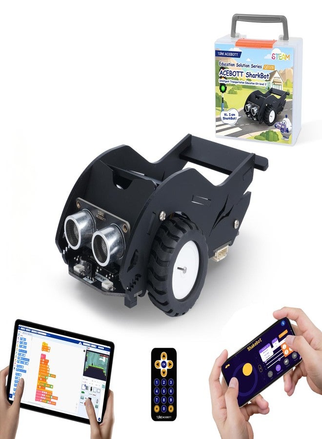 ايسبوت مجموعة ألعاب STEM SharkBot الذكية للسيارة، روبوت ESP32 قابل للتحكم الصوتي، مجموعة روبوتات للأطفال من عمر 8 إلى 12 عامًا، يدعم برمجة Arduino وACECode، هدية مثالية للأولاد والبنات في المنزل أو المدرسة. - Image 1